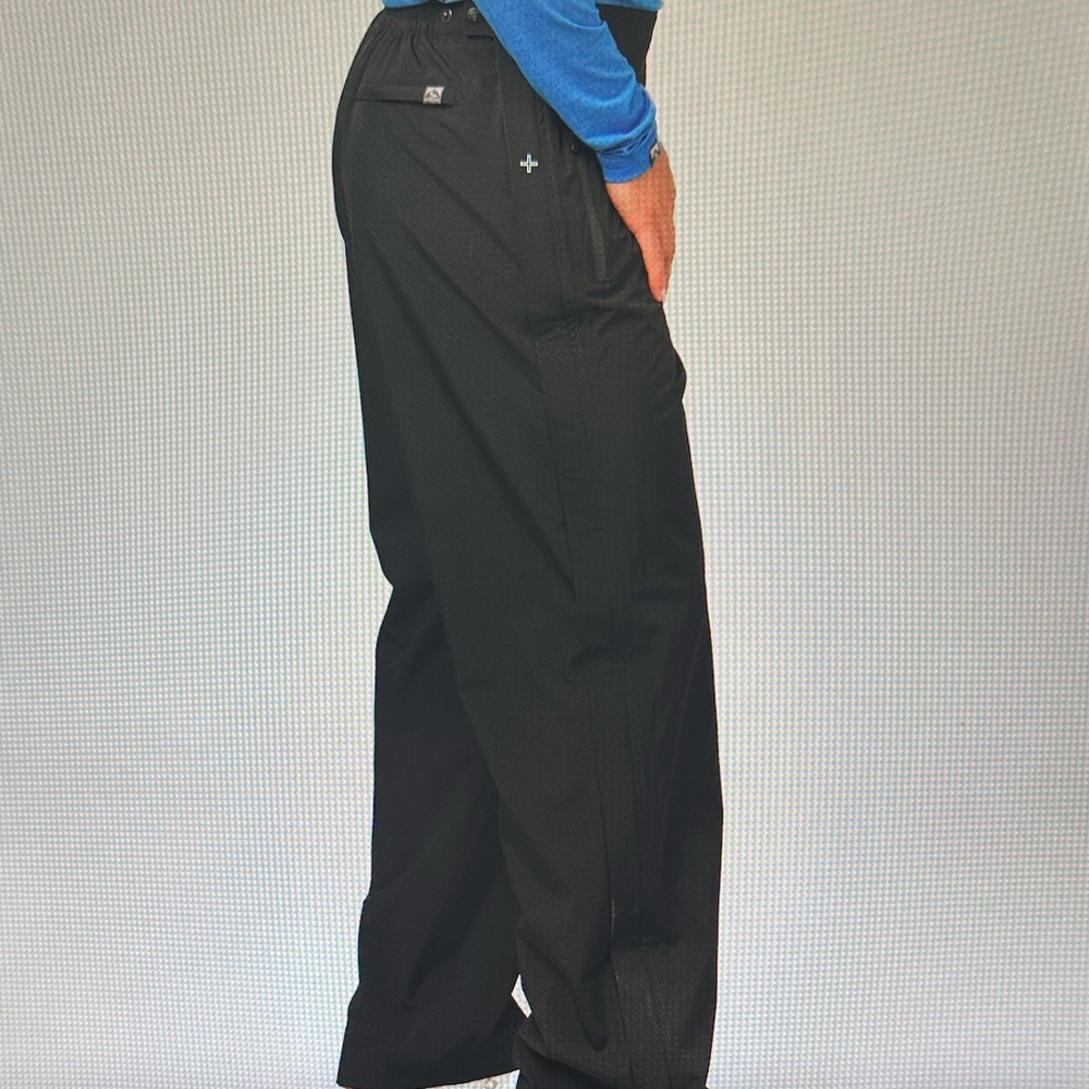Storm Creek Men's Explorer Wateproof Side Zip Rain Pant Size XL Black